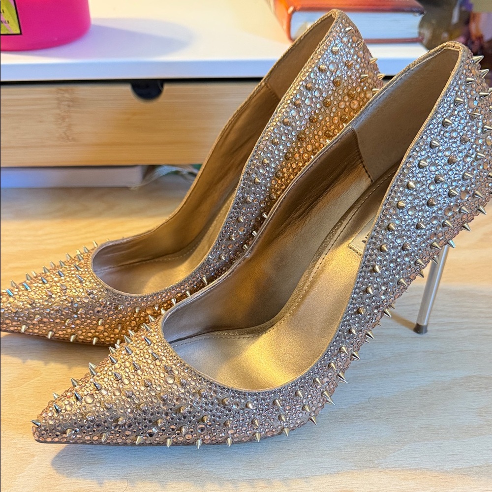 Steve Madden Gold Studded Heels